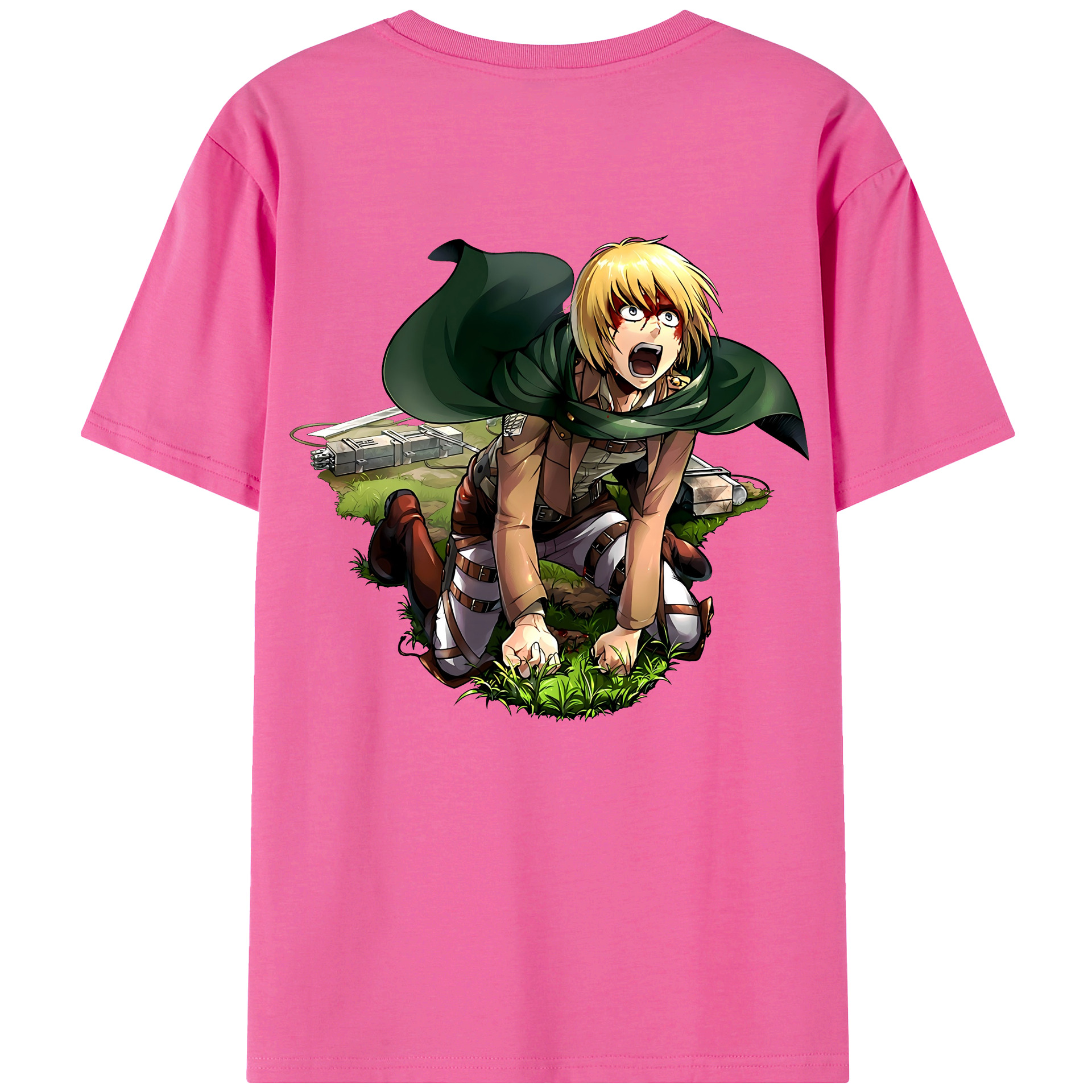 （画像用） 進撃の巨人 アルミン·アルレルト Attack on Titan Armin Arlert レディース半袖Tシャツ(バックプリント)